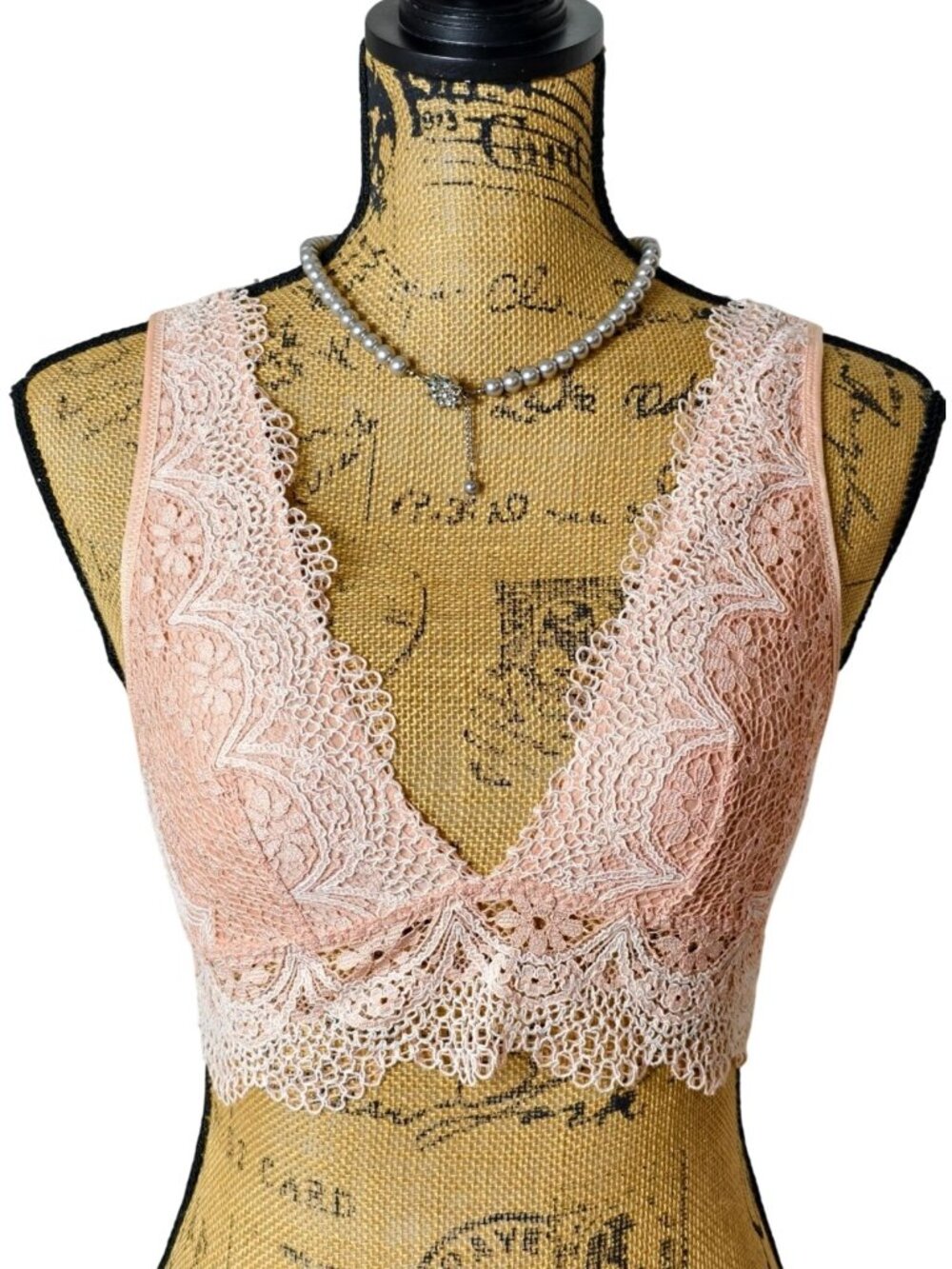 Victorias Secret S Angel Lace Bralette Pink Plunge V Longline Elegant Versatile